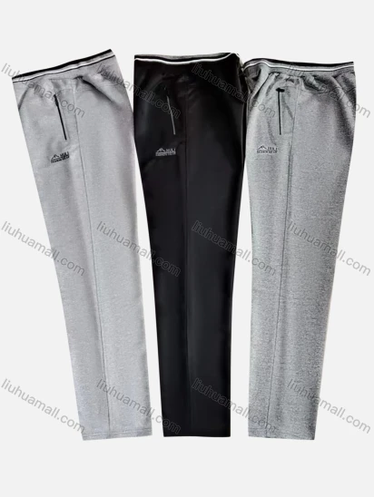 Wholesale Men's Casual Breathable Elastic Waist Pockets Pants Q024#