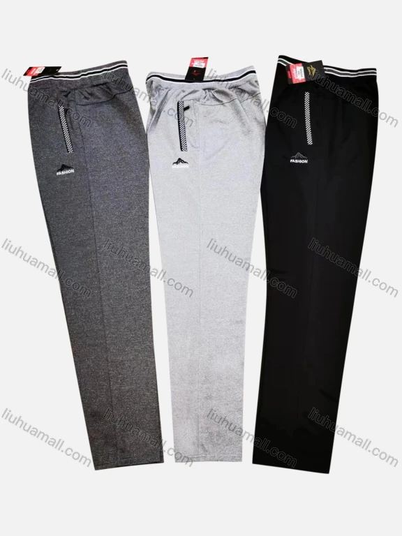Wholesale Men's Casual Breathable Elastic Waist Pockets Pants Q025#