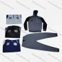 Wholesale Men's Casual Hooded Jacket & Drawstring Sweatpants 2-piece Set 2033# preview