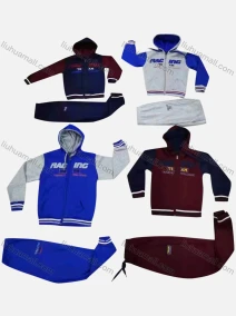 Wholesale Unisex Casual Hooded Pockets Zipper Jacket & Drawstring Sweatpants 2-piece Set 709#, LIUHUA CLOTHING WHOLESALE