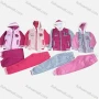 Wholesale Girls Casual Fuzzy Hooded Zipper Jacket & Sweatpants 2-piece Set 8819# preview