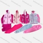 Wholesale Girls Casual Fuzzy Hooded Zipper Jacket & Sweatpants 2-piece Set 8818# preview