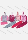 Wholesale Girls Casual Fuzzy Hooded Zipper Jacket & Sweatpants 2-piece Set 8817# - Liuhuamall