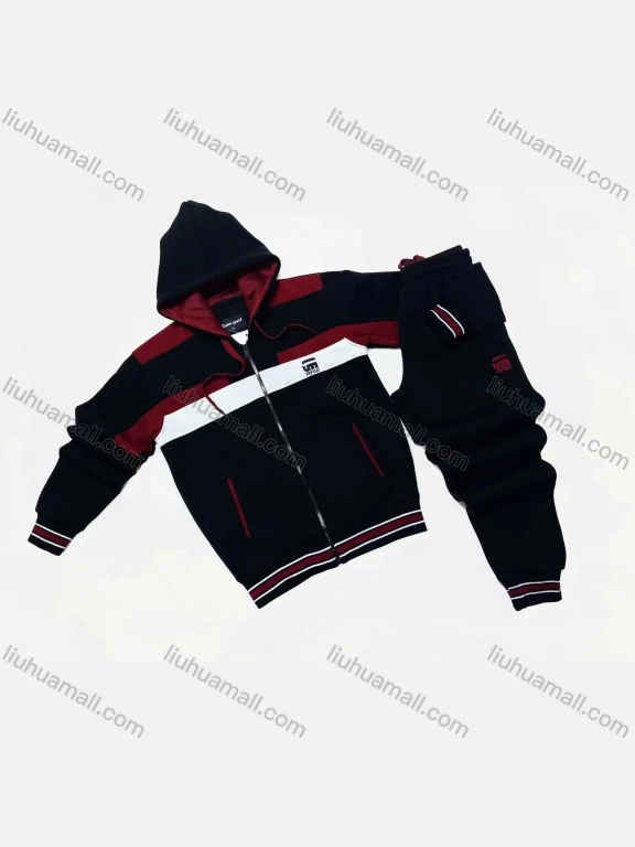 Wholesale Men's Casual Hooded Zipper Jacket & Sweatpants 2-piece Set HR-2424#