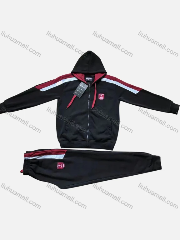 Wholesale Men's Casual Hooded Zipper Jacket & Sweatpants 2-piece Set RJ-2415#