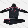 Wholesale Men's Casual Hooded Zipper Jacket & Sweatpants 2-piece Set RJ-2415# preview