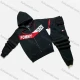 Wholesale Men's Casual Hooded Zipper Jacket & Sweatpants 2-piece Set RJ-2424# Black Clothing Wholesale Market Liuhua