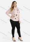 Wholesale Women's Casual Round Neck Long Sleeve Maple Applique Pullover Knit Top - Liuhuamall
