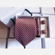 Men's Business Circle Print Tie & Pocket Square & Cufflinks Sets Wine Clothing Wholesale Market -LIUHUA