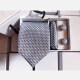 Men's Business Circle Print Tie & Pocket Square & Cufflinks Sets Light Gray Clothing Wholesale Market -LIUHUA
