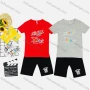 Wholesale Boy's Casual Letter Print Round Neck Short Sleeve Tee & Shorts 2 Piece Set preview