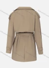 Wholesale Women's Casual Plain Lapel Long Sleeve Wrap With Belt - Liuhuamall