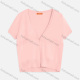 Wholesale Women's V Neck Short Sleeve Plain Button Cardigan 9263# Pink Clothing Wholesale Market Liuhua