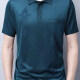 Men's Casual Short Sleeve Plain Texture Button Front Patch Pocket Polo Shirts Dark Green Clothing Wholesale Market -LIUHUA