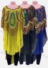 Wholesale Women's Loose Fit Multi-color Sequin High Low Hem Pullover Sheer Mesh Cover Up Dress - Liuhuamall