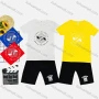 Wholesale Boy's Casual Pattern & Letter Print Round Neck Short Sleeve Tee & Shorts 2 Piece Set preview