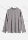 Wholesale Men's Casual Plain Mock Neck Long Sleeve T-shirts M1007# - Liuhuamall