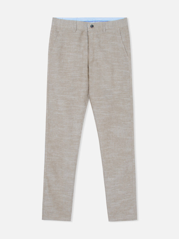 Men's Casual Button Plain Straight Leg Pants, Clothing Wholesale Market -LIUHUA, Pants