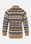 Wholesale Boys Long Sleeve Sweater Striped Print Zip Front Knitted Jacket - Liuhuamall