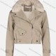 Wholesale Women's Fashion Slim Fit Fuzzy Collar Leather Zipper Crop Leather Biker Jackets 6922# Camel Guangzhou Clothing Wholesale Market & Suppliers -LIUHUAMALL