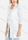 Wholesale Women's Plain Rib-knit Trim Buckled Cuff 3/4 Sleeve Knit Cardigan - Liuhuamall