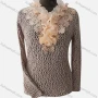 Wholesale Women's Causal Embroidered Long Sleeve Allover Print Blouse preview