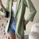 Wholesale Women's Plain Lapel Long Sleeve Suit Jacket SN1267# Light Green Clothing Wholesale Market Liuhua