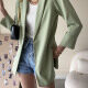 Women's Plain Lapel Long Sleeve Suit Jacket SN1267# Light Green Clothing Wholesale Market -LIUHUA