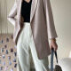 Women's Plain Lapel Long Sleeve Suit Jacket SN1267# Light Gray Clothing Wholesale Market -LIUHUA