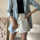 Women's Plain Lapel Long Sleeve Suit Jacket SN1267# Light Blue Clothing Wholesale Market -LIUHUA