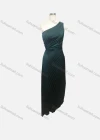 Wholesale Women's Elegant Plain One Shoulder Ruched High Low Hem Evening Dress  - Liuhuamall