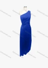 Wholesale Women's Elegant Plain One Shoulder Ruched High Low Hem Evening Dress  - Liuhuamall