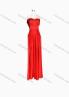 Wholesale Women's Elegant Plain Off Shoulder Cap Sleeve Maxi Evening Dress - Liuhuamall