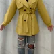 Wholesale Women's Lapel Straps Long Sleeve Buttons Belted Plain Trench Coat 19# Clothing Wholesale Market Liuhua