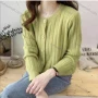 Wholesale Women's Casual Plain Long Sleeve Striped Crew Neck Buttons Down Sweater Cardigan #932 preview