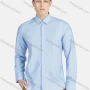 Wholesale Men's Casual Collared Long Sleeve Button Down Plain Shirt 5011# preview