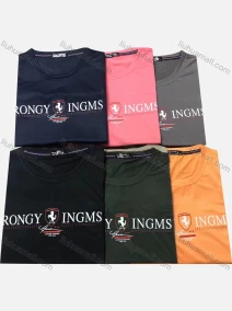 Wholesale Men's Casual Letter Graphic Round Neck Short Sleeve Tee, LIUHUA CLOTHING WHOLESALE