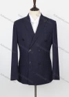 Wholesale Men's Formal Lapel Long Sleeve Flap Pockets Double Breasted Blazer Jackets X6567# - Liuhuamall