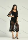 Wholesale Women's Plain Applique Lace Half Sleeve Cover Up Dress - Liuhuamall