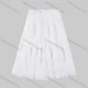 Wholesale Girls' Casual Elastic Waist Pleated Splicing Maxi Skirt White Clothing Wholesale Market Liuhua