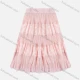 Wholesale Girls' Casual Elastic Waist Pleated Splicing Maxi Skirt Pink Clothing Wholesale Market Liuhua