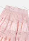 Wholesale Girls' Casual Elastic Waist Pleated Splicing Maxi Skirt - Liuhuamall
