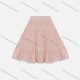 Wholesale Girls' Casual Elastic Waist Ruched Embroidered Splicing Maxi Skirt Pink Clothing Wholesale Market Liuhua