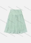 Wholesale Girls' Casual Elastic Waist Plain Pleated Splicing Maxi Skirt - Liuhuamall
