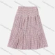 Wholesale Girls' Casual Elastic Waist Plain Pleated Splicing Maxi Skirt Pale Chestnut Clothing Wholesale Market Liuhua