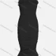 Wholesale Women's Fashion Off Shoulder Ruffle Trim Ruched Bodycon Plain Dress 2# Clothing Wholesale Market Liuhua