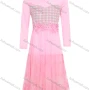 Wholesale Girls Elegant Crew Neck Long Sleeve 3D Floral Rhinestone Splicing Pearl Decor Dress preview