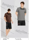 Wholesale Men's Casual Letter Round Neck Short Sleeve T-Shirts & Shorts 2 Piece Set 17601# - Liuhuamall