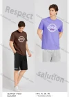 Wholesale Men's Casual Letter Round Neck Short Sleeve T-Shirts & Shorts 2 Piece Set 17602# - Liuhuamall