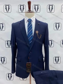 Wholesale Men's Business Lapel Plain Button Down Blazer&Pant Formal Suit 2 Piece Sets A1-687-17#, LIUHUA CLOTHING WHOLESALE